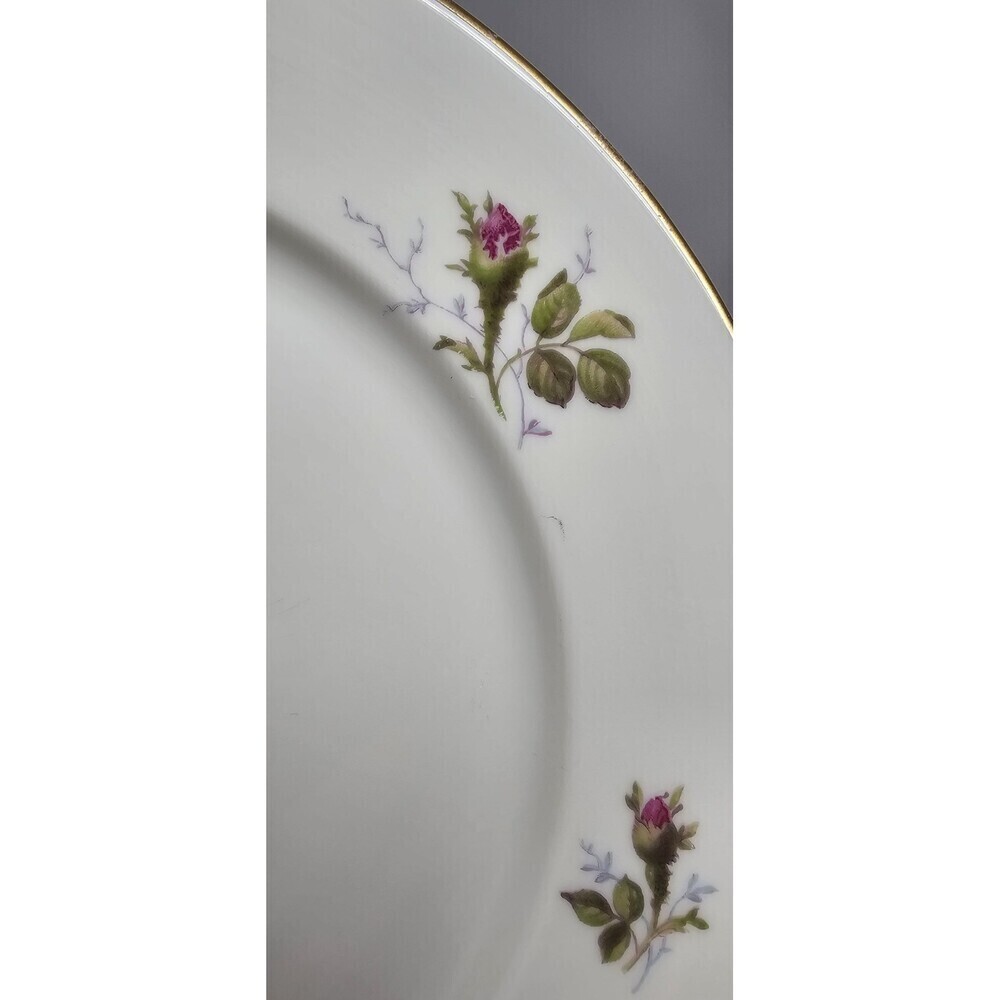 Vintage Rosenthal Petal Lane Moss Rose 7 3/4" Salad Plates Set Of 2 NEAR MINT - Picture 7 of 9